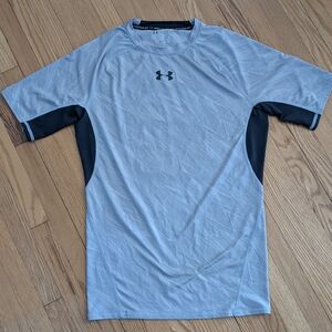 LG Gray and Black Short Sleeve Tee Performance Fabric